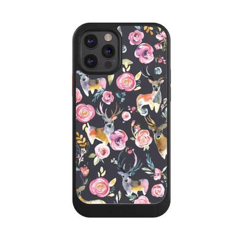 Apple iPhone 12 Pro NIVOcore Deers and flowers Anthracite