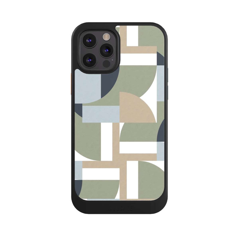 iPhone 12 Pro NIVOcore Futuristische Bauhaus Polygone Beige