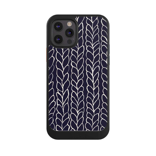 Apple iPhone 12 Pro NIVOcore gezeichnete Wollzöpfe Marine