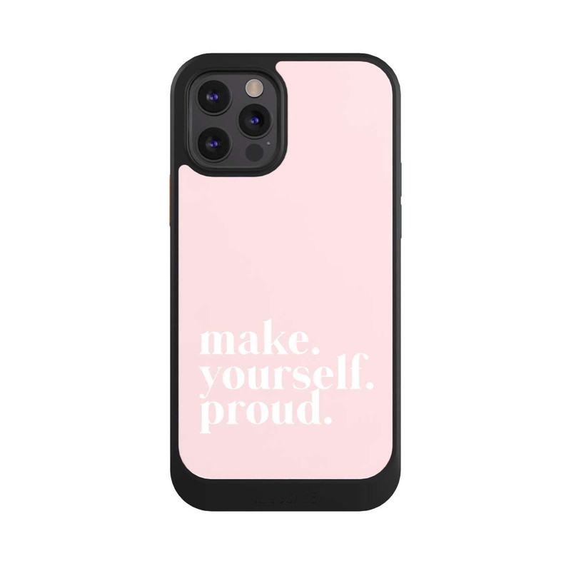 iPhone 12 Pro NIVOcore Make Yourself Proud Zitat - Altrosa