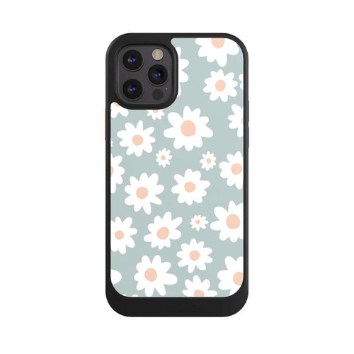 Apple iPhone 12 Pro NIVOcore Daisy Flower Seamless Pattern Green