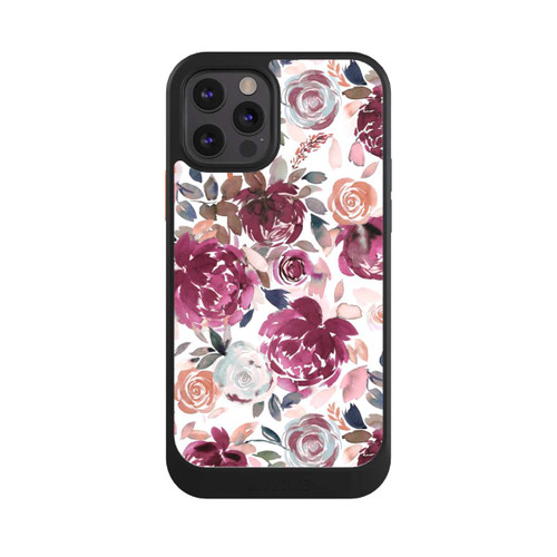Apple iPhone 12 Pro NIVOcore Herbstpfingstrosen und Rosen in Rosa