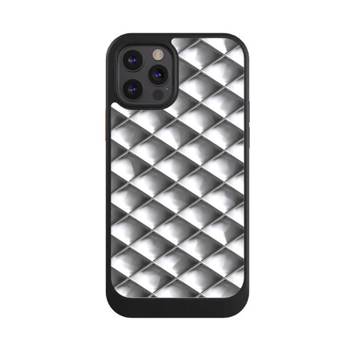 Apple iPhone 12 Pro NIVOcore Glamour Silver Squares
