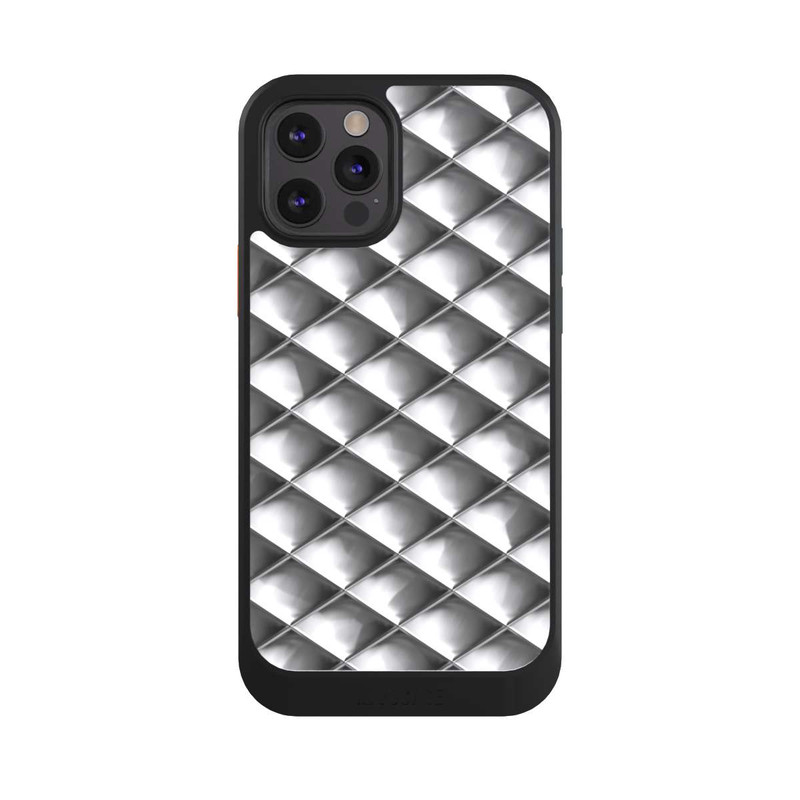 iPhone 12 Pro NIVOcore Glamour Silver Squares
