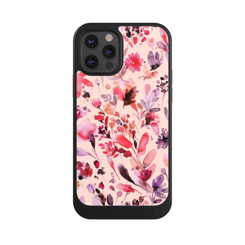 Apple iPhone 12 Pro NIVOcore Künstlerische Blumen Viva Magenta
