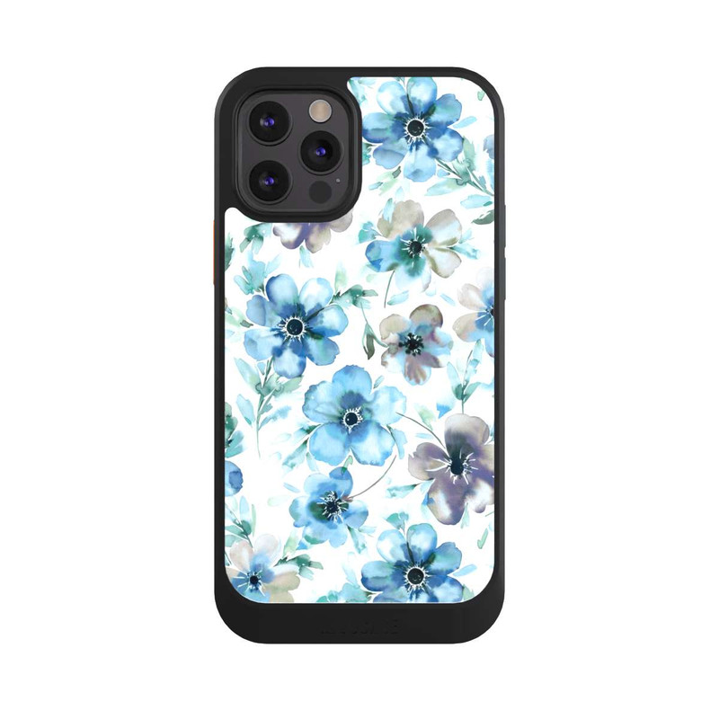 iPhone 12 Pro NIVOcore Blaues Blumenmuster Trendy