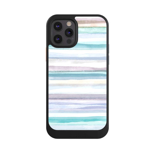 Apple iPhone 12 Pro NIVOcore Pastellfarbene Streifen Blau