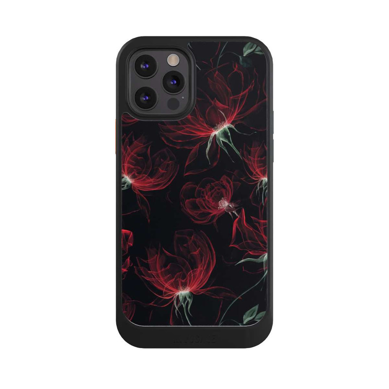 iPhone 12 Pro NIVOcore Tapete mit roten Blumen