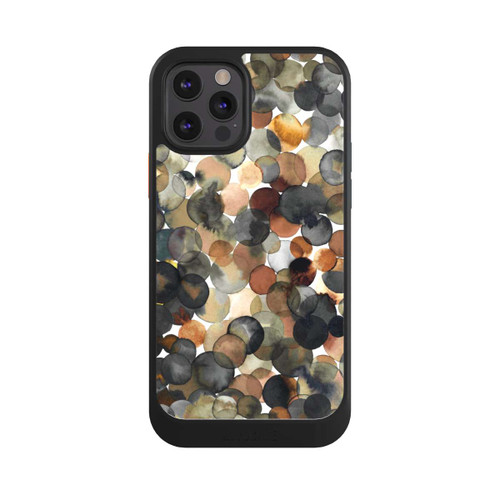 Apple iPhone 12 Pro NIVOcore Watercolor Dots Brown Pattern