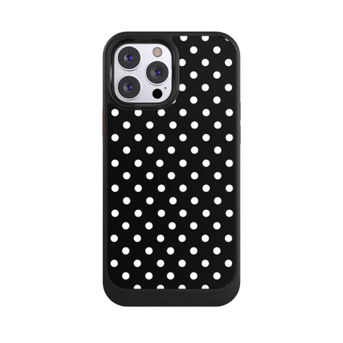 Apple iPhone 13 Pro Max NIVOcore Polka Dots Schwarz und Weiß