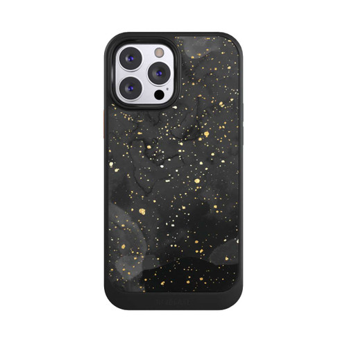 Apple iPhone 13 Pro Max NIVOcore Glitzernder Marmor-Schwarz-Gold-Look