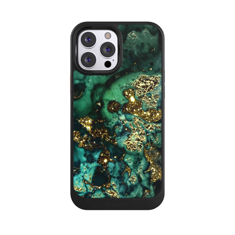 iPhone 13 Pro Max NIVOcore Cyan Glitzer Marmorlook