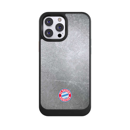 Apple iPhone 13 Pro Max NIVOcore Logo FCB Classique Petit - Coloré sur Fond Métallique