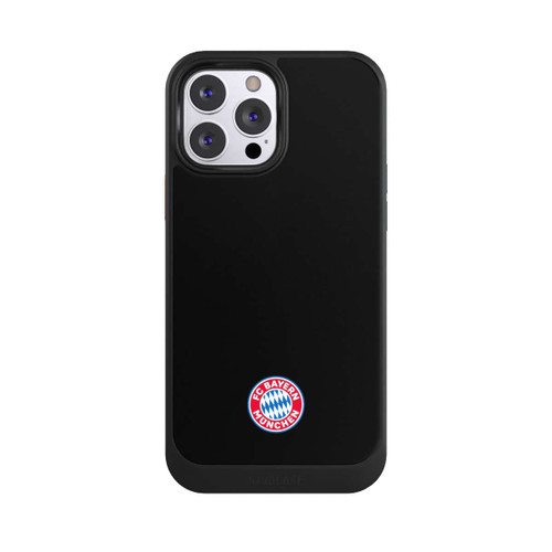 Apple iPhone 13 Pro Max NIVOcore Logo FCB Classique Petit - Coloré sur Fond Noir