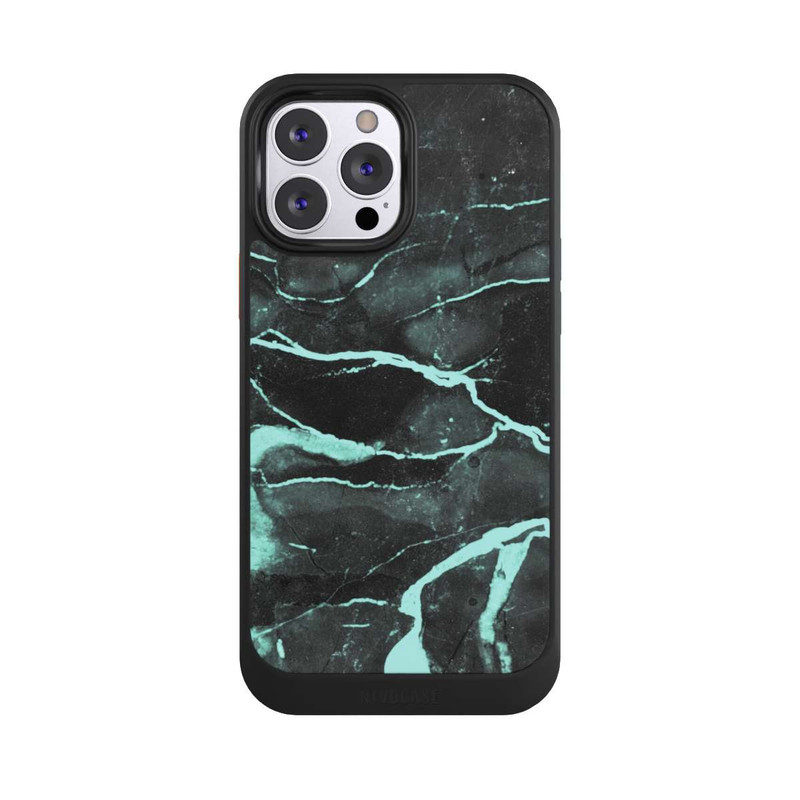 iPhone 13 Pro Max NIVOcore Marbre gris et bleu