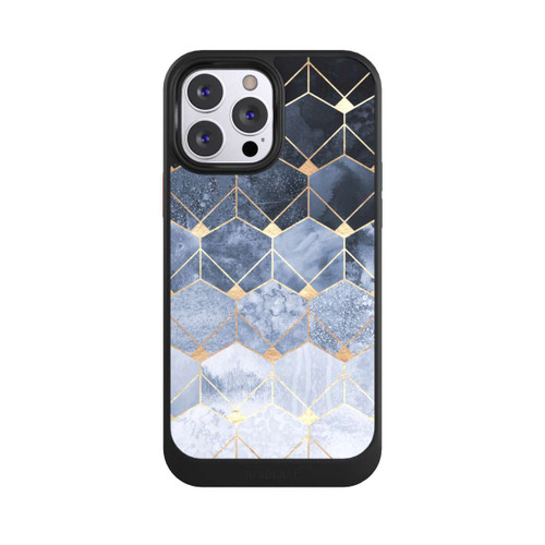 Apple iPhone 13 Pro Max NIVOcore Impression Or Hexagones Bleus Et Diamants