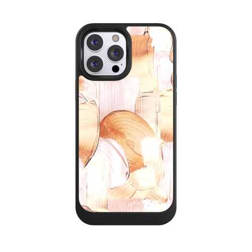 Apple iPhone 13 Pro Max NIVOcore Weiß/Gold Pinsel Muster