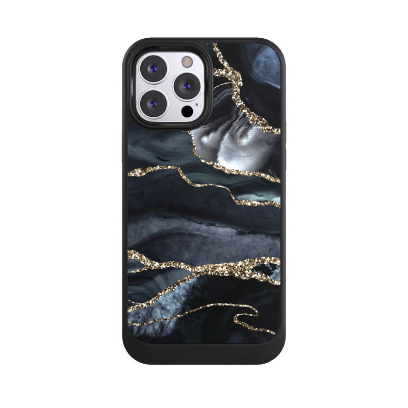 iPhone 13 Pro Max NIVOcore Dunkler Marmor Gold Glitzerlook