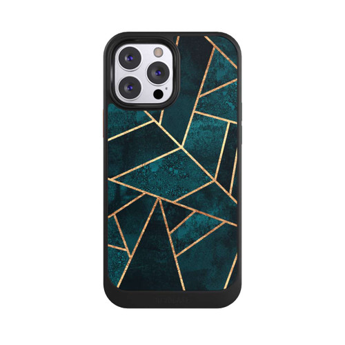 Apple iPhone 13 Pro Max NIVOcore Tief Blaugrün Stein Gold Druck