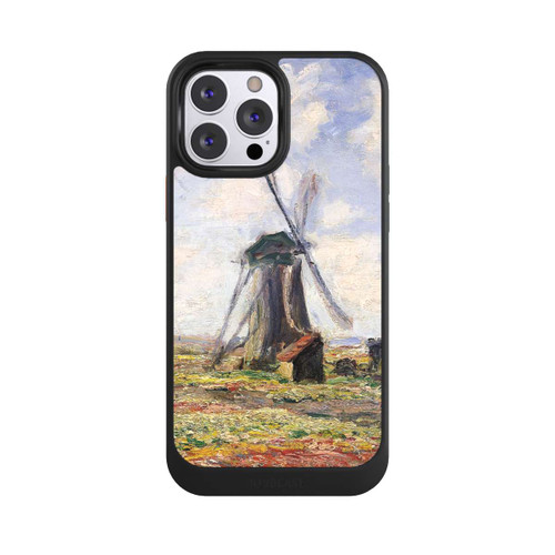 Apple iPhone 13 Pro Max NIVOcore Tulip Fields with the Rijnsburg Windmil by Claude Monet