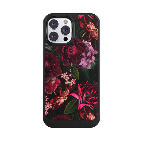 Apple iPhone 13 Pro Max NIVOcore Dunkelrote und rosa Blüten