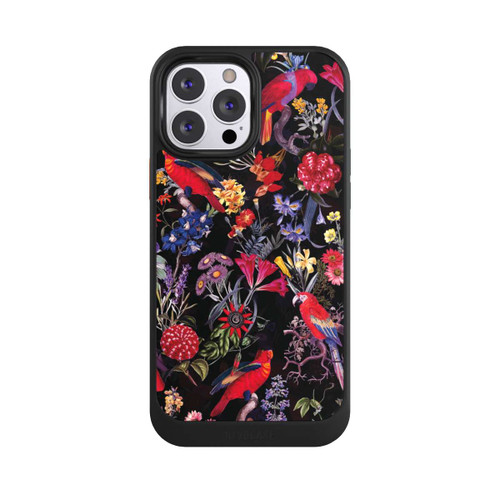 Apple iPhone 13 Pro Max NIVOcore Dunkle Blumen und Papageien