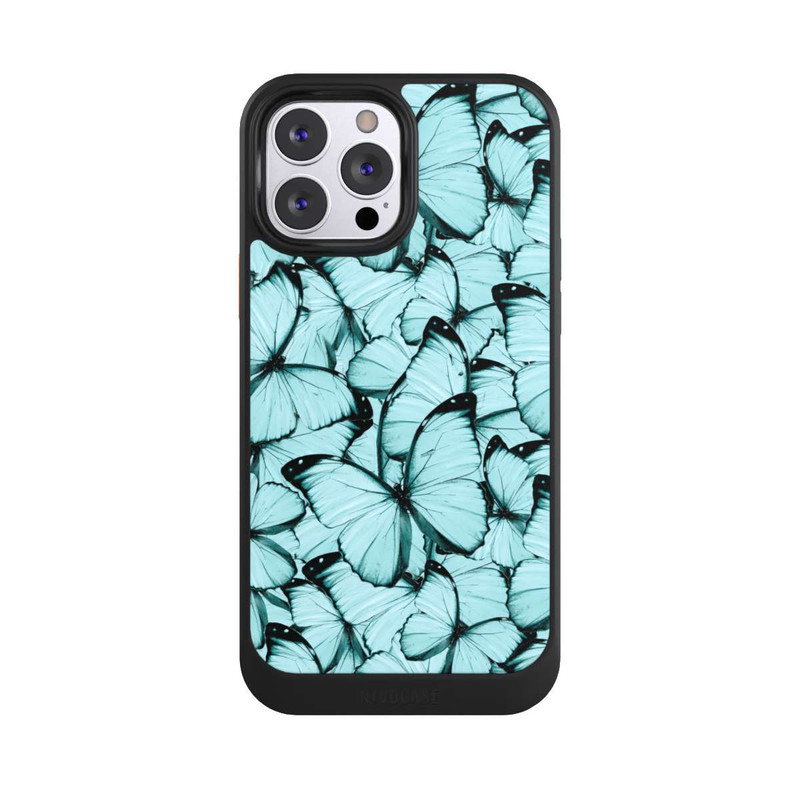 iPhone 13 Pro Max NIVOcore Teal Schmetterlinge