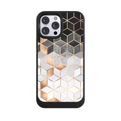 Apple iPhone 13 Pro Max NIVOcore Cubes Sombres &amp; Dorés