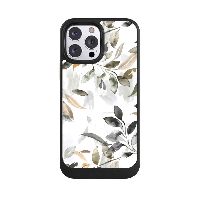 iPhone 13 Pro Max NIVOcore Watercolor Neutral Leaves