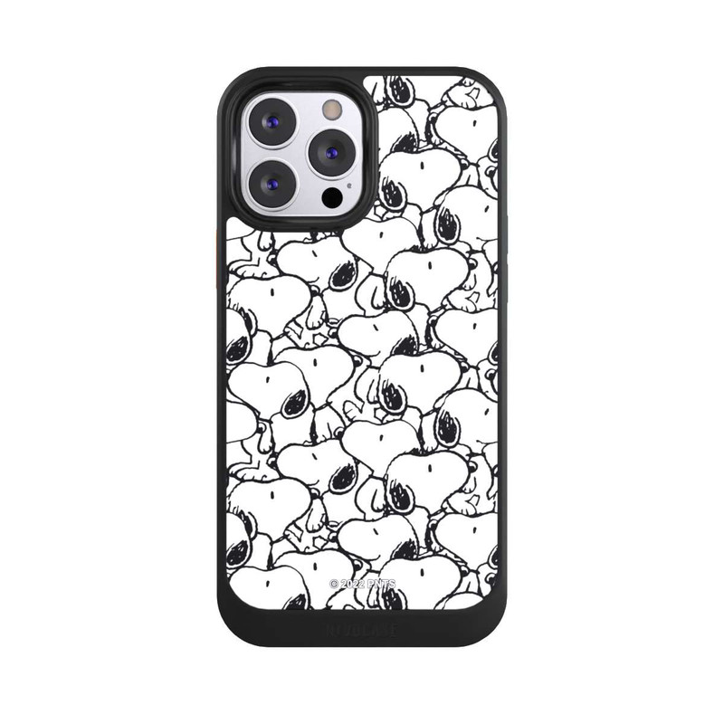 iPhone 13 Pro Max NIVOcore Snoopy Muster Schwarz und Weiß