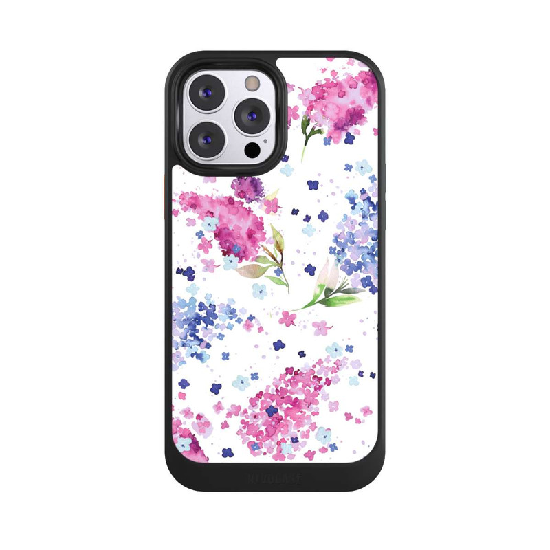 iPhone 13 Pro Max NIVOcore Hortensien Lila und Rosa Blumen