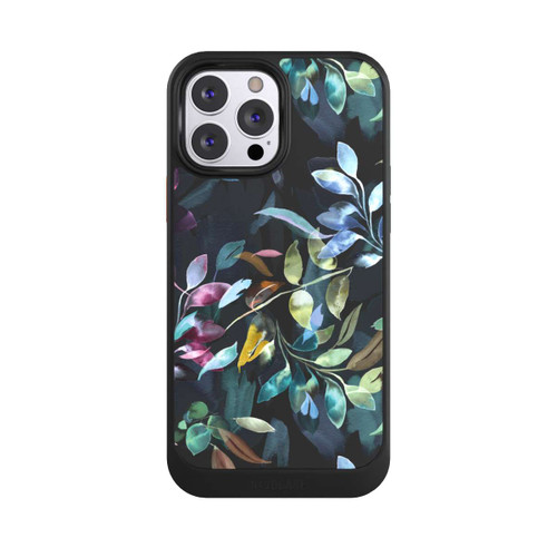 Apple iPhone 13 Pro Max NIVOcore Mystische Aquarellblätter schwarz
