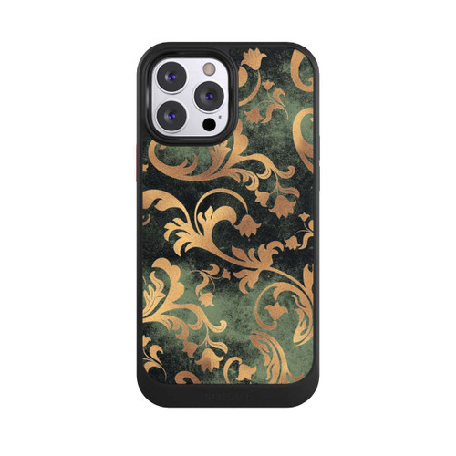 Apple iPhone 13 Pro Max NIVOcore Papier Peint Damassé Vert Foncé
