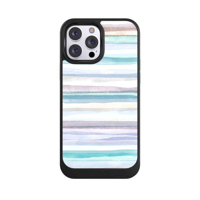 iPhone 13 Pro Max NIVOcore Pastellfarbene Streifen Blau