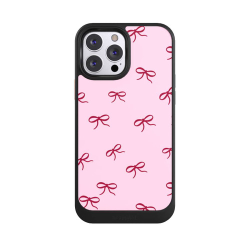 Apple iPhone 13 Pro Max NIVOcore Schleifen Muster Rot Pink