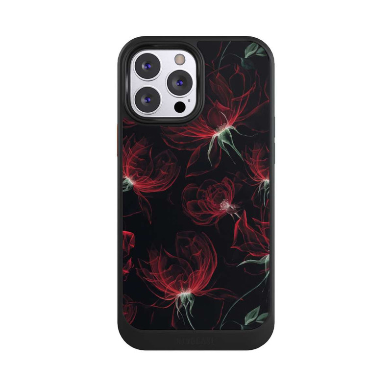 iPhone 13 Pro Max NIVOcore Tapete mit roten Blumen
