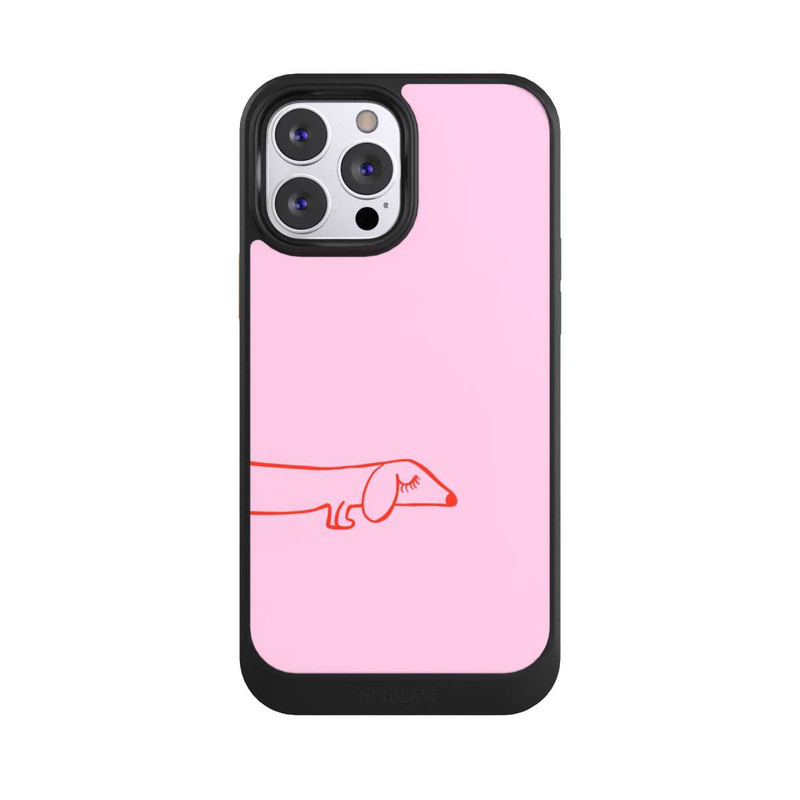 iPhone 13 Pro Max NIVOcore Dachshund Illustration Pink