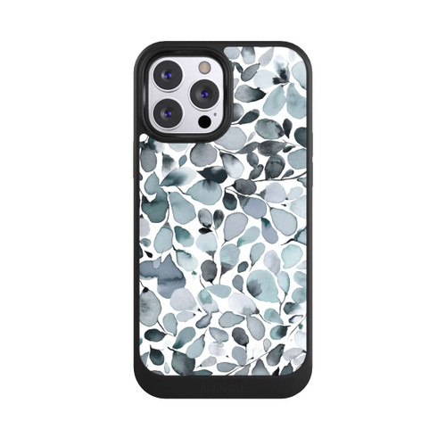 Apple iPhone 13 Pro Max NIVOcore Eucalyptus Watercolor Leaves Grey