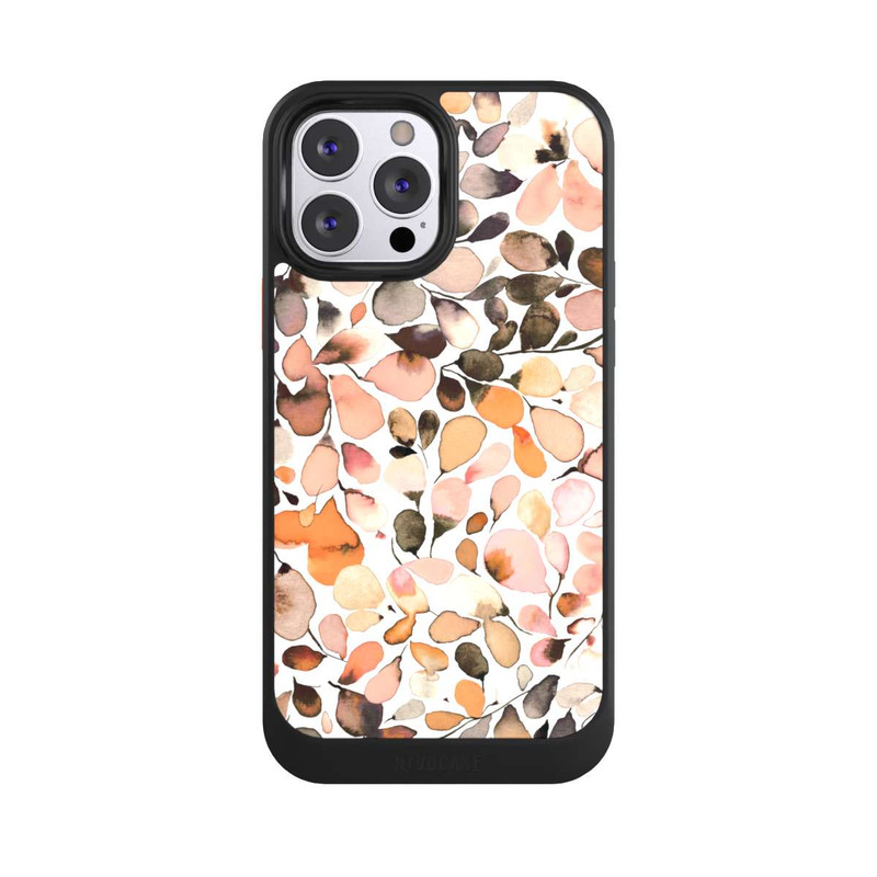 iPhone 13 Pro Max NIVOcore Eukalyptus Aquarellblätter Dunkelbraun Herbst
