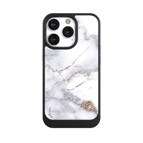 Apple iPhone 13 Pro NIVOcore Silver Glitter Marble Look