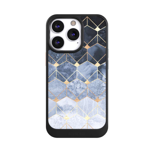 Apple iPhone 13 Pro NIVOcore Blaue Sechsecke und Diamanten Golddruck