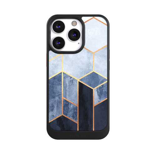 Apple iPhone 13 Pro NIVOcore Blauer Farbverlauf Sechsecke Golddruck