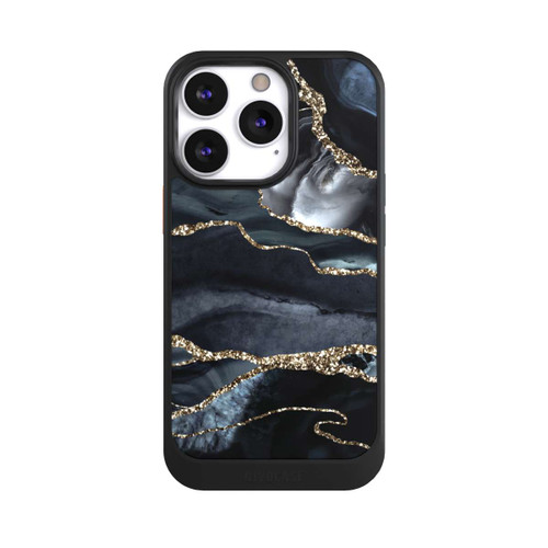 Apple iPhone 13 Pro NIVOcore Dunkler Marmor Gold Glitzerlook