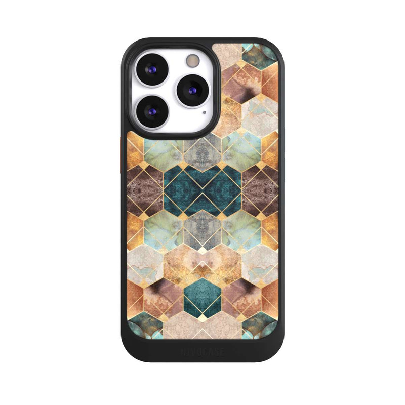 iPhone 13 Pro NIVOcore Naturfarbene Sechsecke und Diamanten