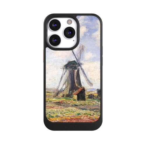 Apple iPhone 13 Pro NIVOcore Tulip Fields with the Rijnsburg Windmil by Claude Monet