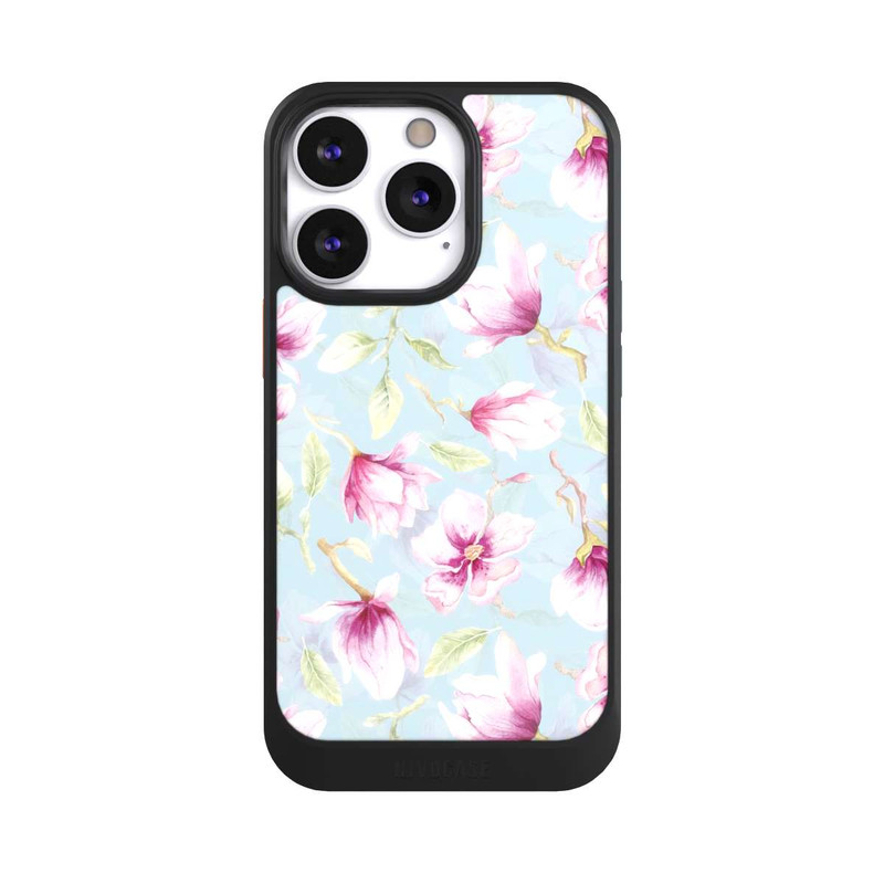 iPhone 13 Pro NIVOcore Magnolias sur bleu