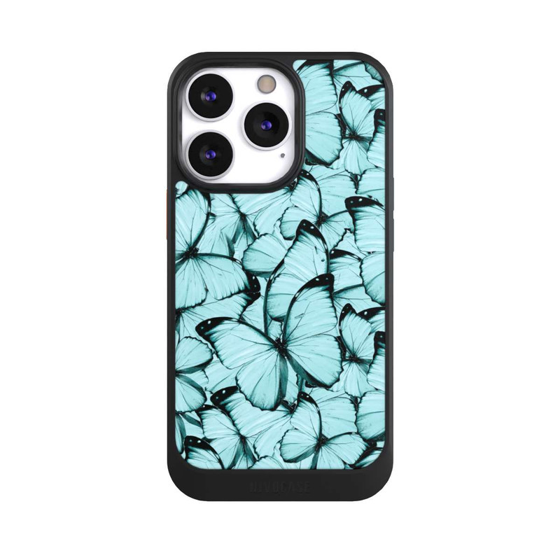 iPhone 13 Pro NIVOcore Teal Schmetterlinge