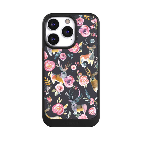 Apple iPhone 13 Pro NIVOcore Cerfs et fleurs Anthracite