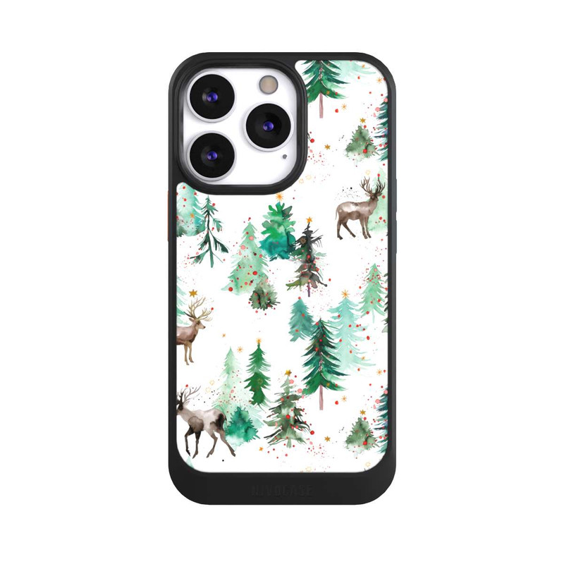 iPhone 13 Pro NIVOcore Hirsche und Winterweihnachtsbäume