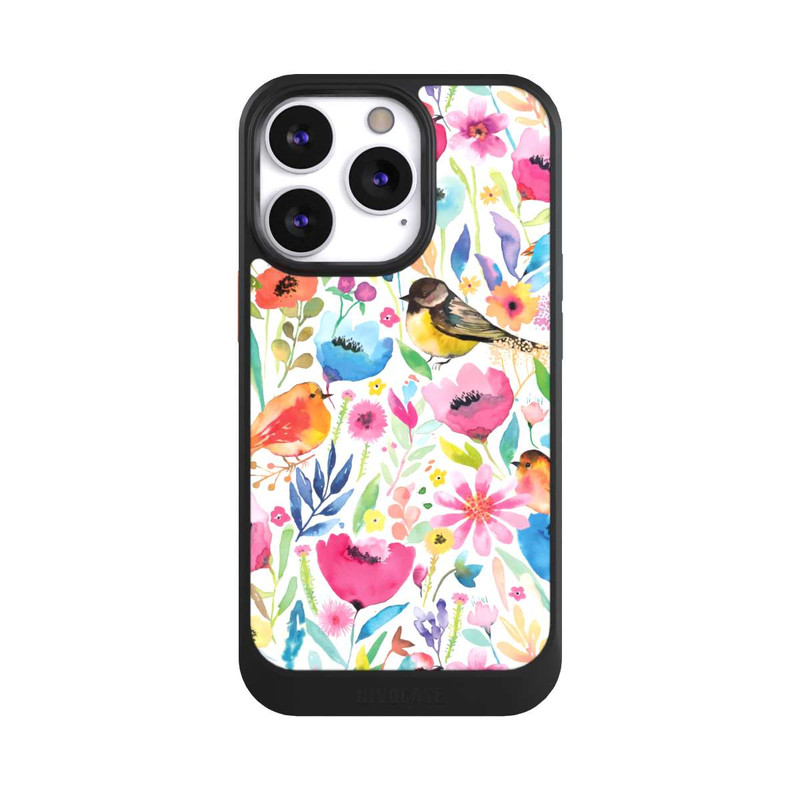 iPhone 13 Pro NIVOcore Wunderliche Vögel und Blumen